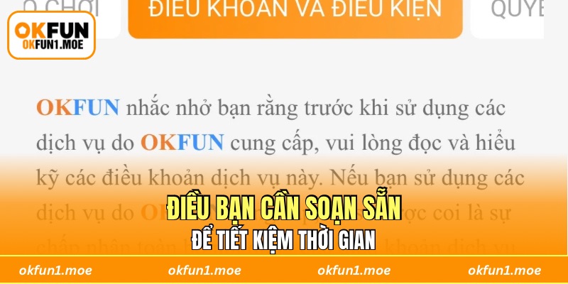 Điều bạn cần soạn sẵn để tiết kiệm thời gian