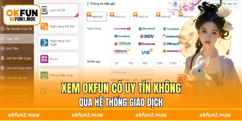 Xem OKFUN có uy tín không qua hệ thống giao dịch